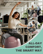 Load image into Gallery viewer, Trideer Exercise Ball for Office Desk, Yoga Ball Chair to Relieve Back Pain, Stability &amp; Fitness Ball -pink
