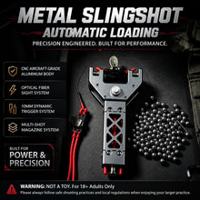 Load image into Gallery viewer, Professional Slingshots for Adults, High Precision Automatic Catapult Bow,Aluminum Alloy Slingshot with Magazine
