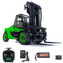 Load image into Gallery viewer, RC Hydraulic Forklift 1/14 Metal RC Truck Heavy Forklift, Light Sound System Construction Vehicle Model Painted Green
