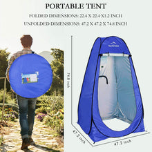Load image into Gallery viewer, Your Choice Pop-Up Shower Tent, 47.2W"x74.8"H Changing Tent - Blue
