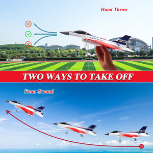 RC Airplane Toys F-16 Fighting Falcon 2.4Ghz 2CH Remote Control Plane Jet RC Fighter Airplanes Ready to Fly Beginner RC Plane