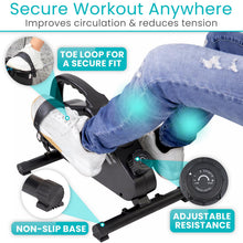 Load image into Gallery viewer, Vive Under Desk Exercise Bike - Black

