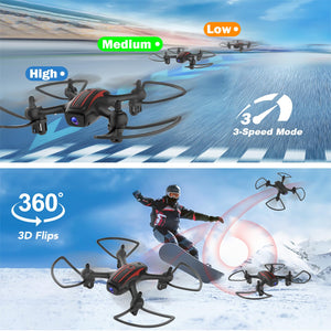 Drones for Kids 8-12, Drone with Camera 1080P for Kids Adults, FPV Drone with 2 Batteries