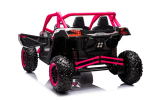 24V Electric Kids UTV Ride on Car with Remote Control, 2-Seater, 2 Shock Absorbers, 2x200W Motors (Pink)