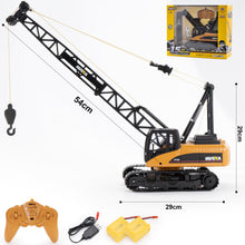 Load image into Gallery viewer, RC Crane Toy, 15CH Remote Control Crane for Boys 8-12, RC Crane Tower Construction Vehicles with Heavy Duty Metal Hook
