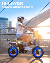 Load image into Gallery viewer, Electric Bike for Adults, 750W/1000W Peak Motor with Max 45/60Miles PAS Range &amp; 28/32MPH EBike, 16&quot; Folding Electric Bicycles
