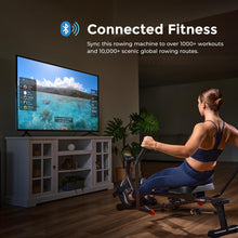 Load image into Gallery viewer, Sunny Health &amp; Fitness Smart Compact Full Motion Rowing Machine
