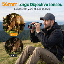 Load image into Gallery viewer, Aurosports 15x56 Binoculars for Adults High Powered for Bird Watching Green

