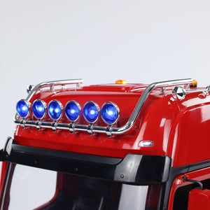 1/14 RC Tractor Truck for 3363 1851 Heavy Metal Chassis 3-Speed Transmission Lock Differential Front Hook Equipment Rack Light Sound