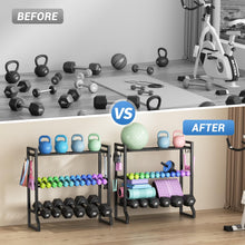 Load image into Gallery viewer, VOPEAK 3-Tier Adjustable Dumbbell Rack, 31-Inch Weight Rack ,400LB Capacity (Rack Only)
