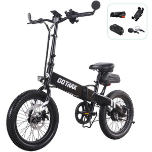 20" Electric Bike, Max Range 50 Miles & 20Mph Power by 350W, LCD Display & 5 Pedal-Assist Levels, Adult Folding Bike