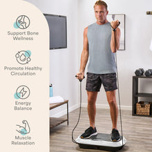 Load image into Gallery viewer, Lifepro Waver Vibration Plate Exercise Machine – High-Intensity Vibration Plate for Lymphatic Drainage – Full-Body Workout Vibrating Platform with Loop Bands – Fitness Equipment for Strength &amp; Toning
