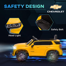 Load image into Gallery viewer, Chevrolet Tahoe Licensed Kids Ride on Car, 12V Battery Powered Kids Electric Car with Remote Control, Yellow
