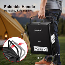 Load image into Gallery viewer, Propane Tankless Water Heater, 5L 1.32 GPM Outdoor Portable Gas Instant Hot Water Heater with Digital Display Overheating Protection, for Camping Barn Cabin RV Black
