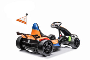Best Ride On Cars Officially Licensed McLaren GoKart 24V for Ages 6 and Up - Electric Go Kart, Black/Orange, Large