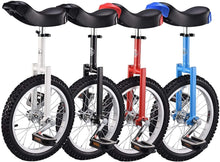 Load image into Gallery viewer, 18&quot; Wheel Trainer Unicycle for Weight Loss &amp; Fitness, Ergonomically Saddle, Adjustable Height, Safe Skidproof Pedals

