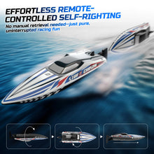 Load image into Gallery viewer, Fast Brushless RC Boat, 30+ mph 3S Remote Control Racing Boats with Metal Servo &amp; LED Light, Capsize Recovery,2.4Ghz Speed Boat
