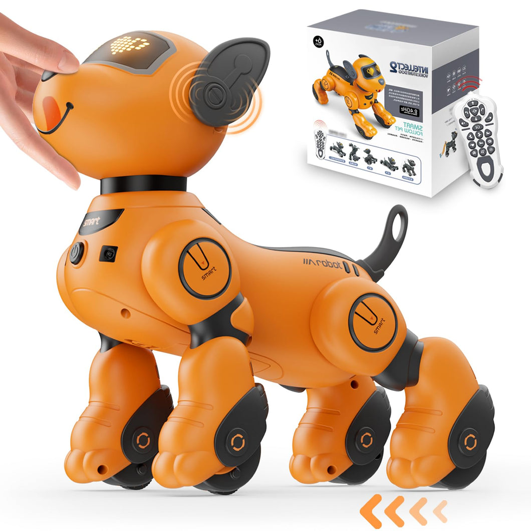 Robot Dog Toy for Kids, Voice & 2.4GHz Remote Control Robot Pet with Interactive Touch Sensors, Over 20+ Responses