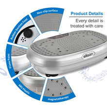 Load image into Gallery viewer, EILISON FitMaxx 3D XL Vibration Plate Exercise Machine - Whole Body Workout Vibration Platform w/Loop Bands - Lymphatic Drainage Machine for Weight Loss, Shaping, Recovery (Fitpro Silver)
