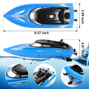 RC Boat Remote Control Boats for Pools and Lakes, Wemfg RH701 15km/h High Speed Mini Boat Toys for Kids Adults Boys Girls Blue