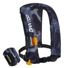 Load image into Gallery viewer, Owntop Automatic/Manual Inflatable Vest, Manual Convertible Option, Low Profile, Zipper Closure, Inflatable Fishing Jacket for Kayaking, Boating and Fishing, 24g CO2 Cylinder Included
