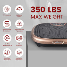Load image into Gallery viewer, EILISON FitMaxx 3D XL Vibration Plate Exercise Machine - Whole Body Workout Vibration Platform w/Loop Bands - Lymphatic Drainage Machine for Weight Loss, Shaping, Recovery (Fitpro Brown)
