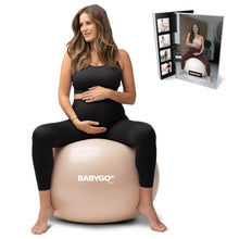Load image into Gallery viewer, BABYGO Birthing Ball - Pregnancy Yoga Labor &amp; Exercise Ball &amp; Book Set Trimester Targeting-(Nude, 65cm)
