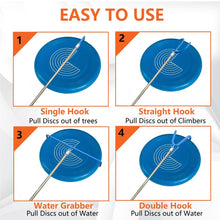Load image into Gallery viewer, Daily Favorites DF 4-in-1 Disc Golf Retriever Pole - 16-ft Telescopic Stainless Steel, Disc Golf Disc Retriever with Hooks Suction-Cup Carry Bag - Disc Golf Accessories for Water Trees Bushes.
