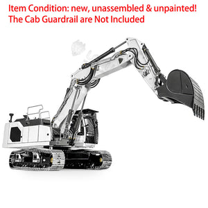 1/14 LESU RC Hydraulic Excavator Metal Unpainted Unassembled for LR945 3-Arm RC Digger Model KIT Motor