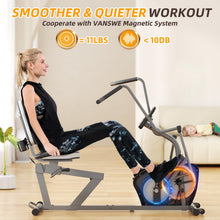 Load image into Gallery viewer, VANSWE Recumbent Exercise Bike with Arm Exerciser - Elliptical Recumbent Cross Trainer

