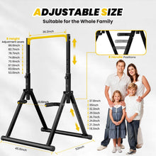 Load image into Gallery viewer, DOBESTS Power Tower Pull Up Bar - Black Style 4 - Yellow Bar
