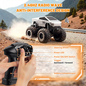 Amphibious Off-Road Monster Truck Toy, 1:16 Scale 4WD High-Speed RC Car, 2.4GHz All-Terrain Remote Control Vehicle