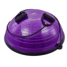 Load image into Gallery viewer, VEVOR 23-inch Half Exercise Ball Trainer, 660 lbs Capacity Balance Ball, Includes Resistance Bands- Purple
