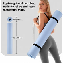 Load image into Gallery viewer, Wimwum Extra Wide Yoga Mat 72" x 32", 6mm Non Slip TPE Exercise Mat with Carrying Strap, Large Workout Mat for Yoga, Pilates, Stretching, HIIT &amp; Home Gym, IceBlue
