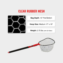 Load image into Gallery viewer, EGO S2 Slider Fishing Landing Net, Large Clear Rubber Mesh, Non-Tangle Mesh
