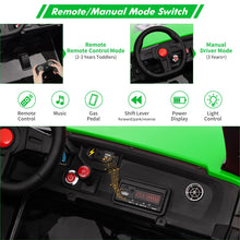 Load image into Gallery viewer, 24V 2-Seater Ride-On Electric Vehicle for Kids with Remote Control, Battery-Powered Off-Road UTV Car Toy, Extra Foldable Seat
