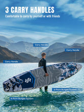 Load image into Gallery viewer, SOLAVERO Inflatable Stand Up Paddle Board, Adventure 11'6" Extra Large SUP with Premium Accessories, Anti-Slip EVA Deck for Adults 550lb Capacity Upgraded Paddleboard for River, Tiger
