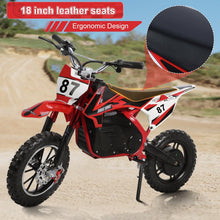 Load image into Gallery viewer, Electric-Dirt-Bike, Electric-Powered Bike 36V 500W Motor Electric-Motorcycle Kids Electric Motocross Bike, 25KM/H 10 Inches Wheels
