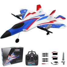 Load image into Gallery viewer, RC Plane 4 Channel Remote Control Airplane, F-22 RC Airplane for Beginners Adult with Stunt Flying
