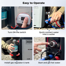 Load image into Gallery viewer, CAMPLUX Nano 3 Max, Portable Propane Water Heater &amp; Shower Pump, Rechargeable Portable Shower System, CSA Certified Safety, Instant Hot Water for Camping, Hiking, Glamping &amp; Vacationing
