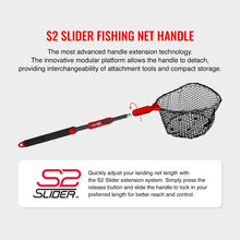 Load image into Gallery viewer, EGO S2 Slider Compact Fishing Landing Net, Large Rubber Mesh
