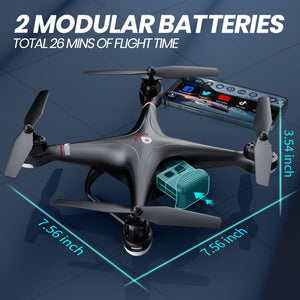 Holy Stone GPS Drone with 1080P HD Camera FPV Live Video for Adults and Kids, Quadcopter HS110G Upgraded Version, 2 Batteries