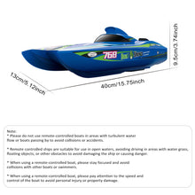 Load image into Gallery viewer, Remote Control Boat 2.4GHz High Speed 30km/h Brushless Turbojet Speedboat Remote Control Ship Cooling Waterproof
