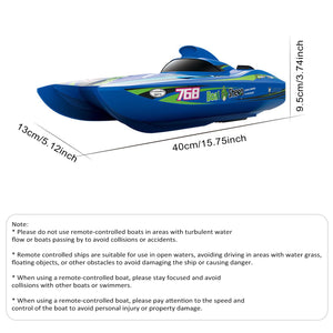 Remote Control Boat 2.4GHz High Speed 30km/h Brushless Turbojet Speedboat Remote Control Ship Cooling Waterproof