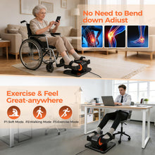 Load image into Gallery viewer, ESL Under Desk Elliptical - Portable Leg Exerciser with Pedal Strap for Seniors, Compact Seated Elliptical with Remote Control, LCD Display Electric Elliptical
