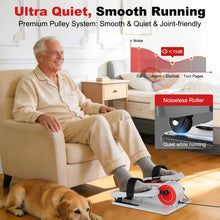 Load image into Gallery viewer, TDH Under Desk Elliptical Machine,Electric Leg Exerciser as Seen on Tv for Seniors Adults,Portable Quiet Pedal Exerciser While Sitting with 12 Adjustable Speed Auto&amp;HR Mode for Home Office (White-PRO)
