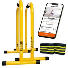 Load image into Gallery viewer, Lebert Fitness Dip Bar Stand - Yellow Regular
