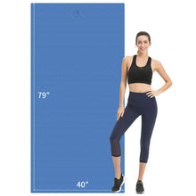 Load image into Gallery viewer, Hatha Yoga Extra Long TPE Yoga Mat 79" x 40” x 1/2" Thick Non-slip Exercise Mat for Home Gym Use, Yoga, Pilates, Fitness &amp; Workouts (Blue)

