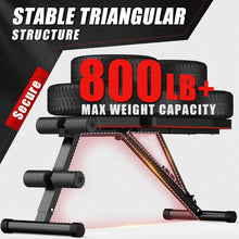 Load image into Gallery viewer, Weight Bench Press, Adjustable Workout Benches for Home Gym Dumbbell Exercise, 880 LB Stable Incline Decline Bench for Full Body Workout, 2 Sec Fast Folding Strength Training Sit up Bench
