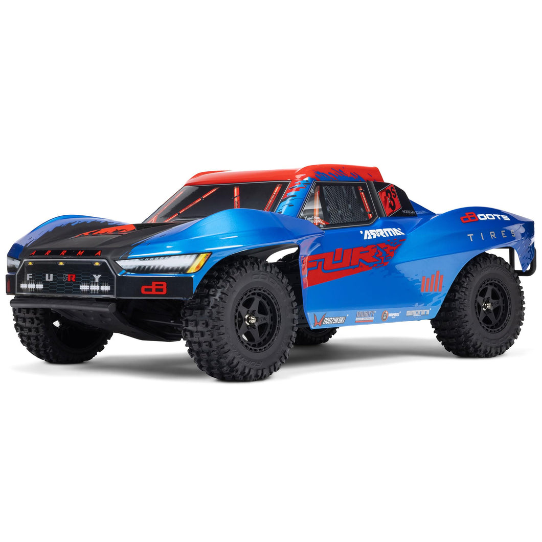 RC Truck 1/10 Fury 2wd 223S BLX Brushless Short Course Truck RTR (Battery and Charger Not Included) with DSC, Blue